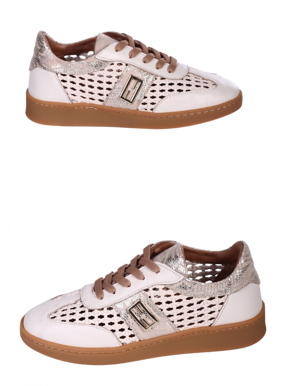 Ежедневни дамски обувки от естествена кожа 3AT-26249 beige