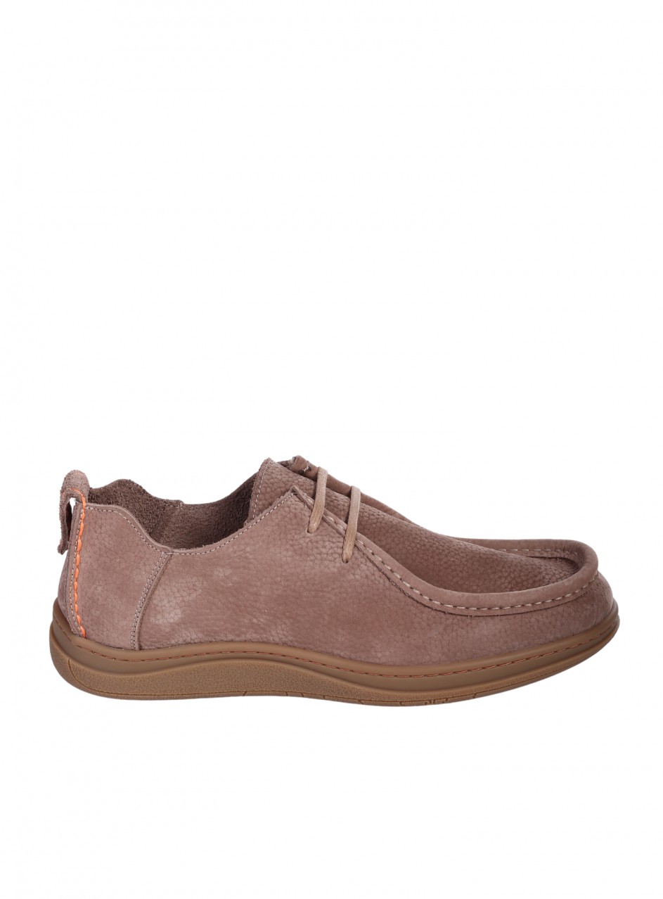 Мъжки обувки от естествен набук в бежово 7AT-26308 vizon