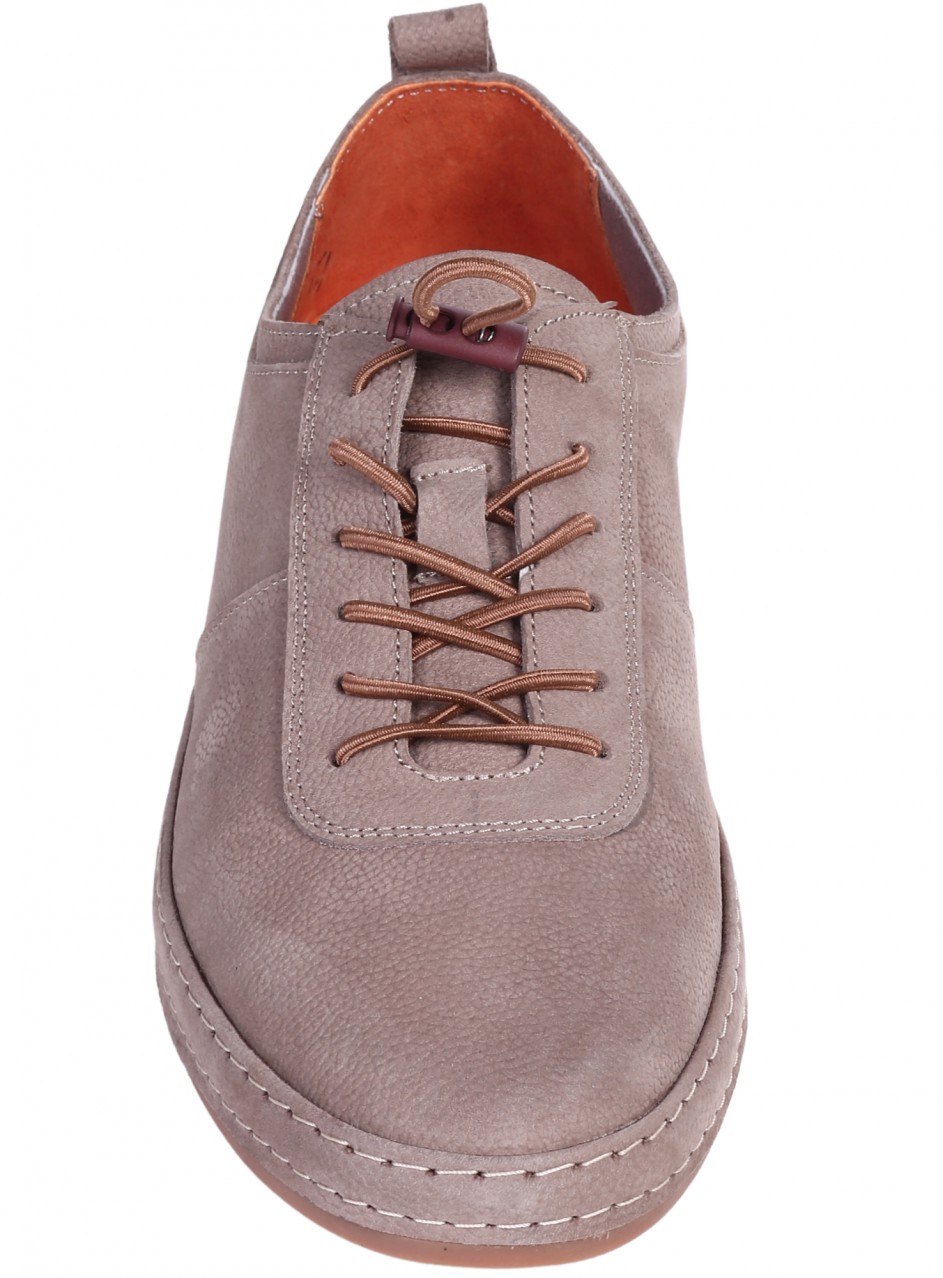 Ежедневни мъжки обувки от естествен набук  в бежово 7AT-26309 vizon