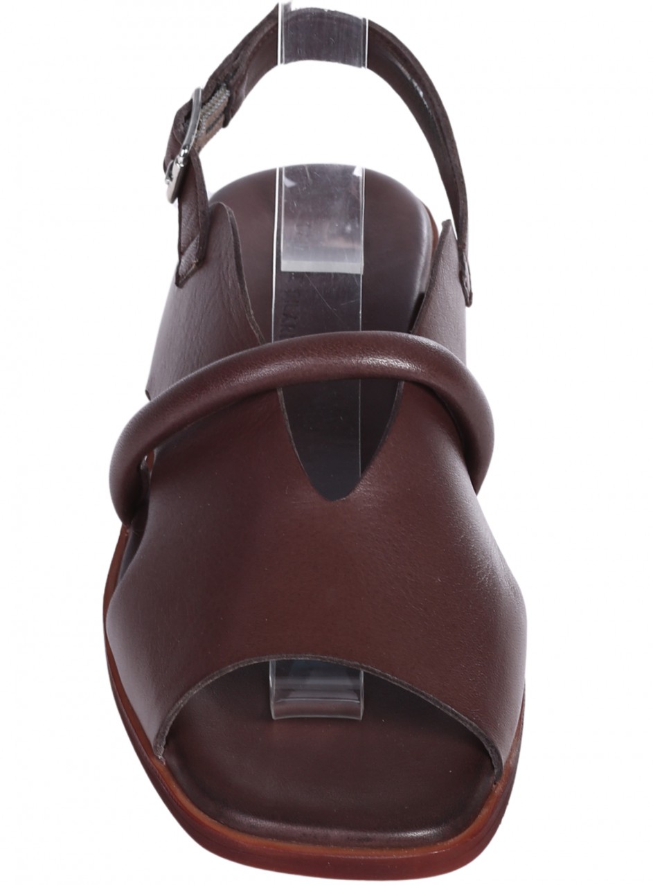 Ежедневни дамски сандали от естествена кожа в кафяво 4AT-26245 brown