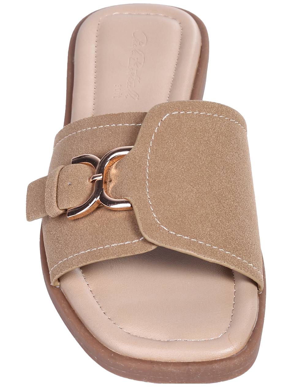 Ежедневни дамски чехли в бежово 5H-26108 beige