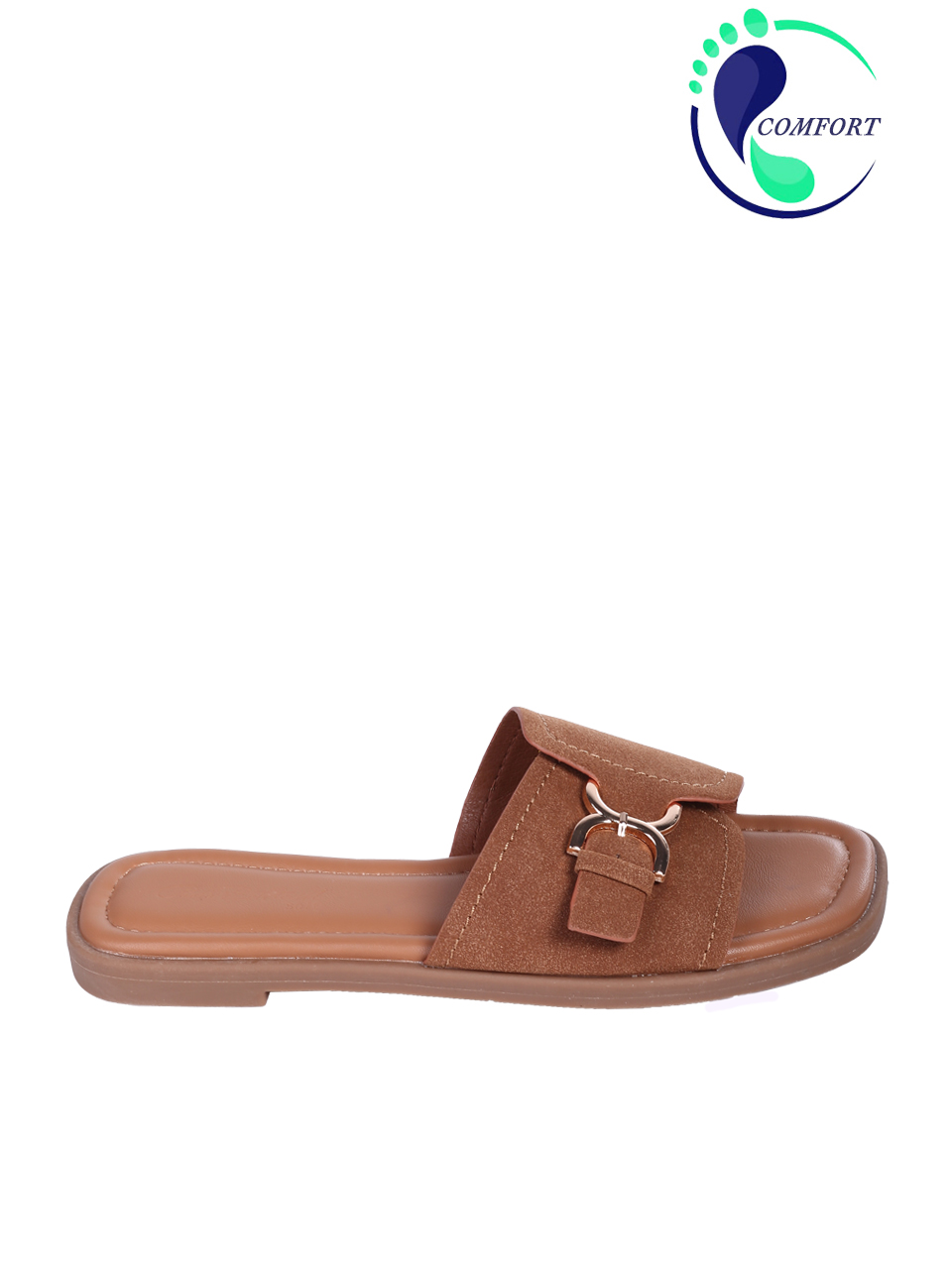 Ежедневни дамски чехли в кафяво 5H-26108 brown