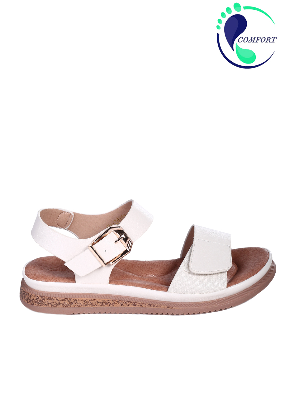 Ежедневни дамски сандали, в бежово 4H-26113 white