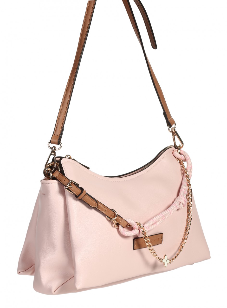 Ежедневна дамска чанта в розово 9Q-26158 pink