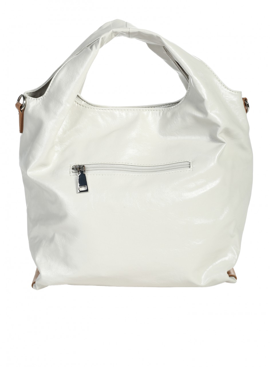 Ежедневна дамска чанта в сиво 9Q-26162 off white 