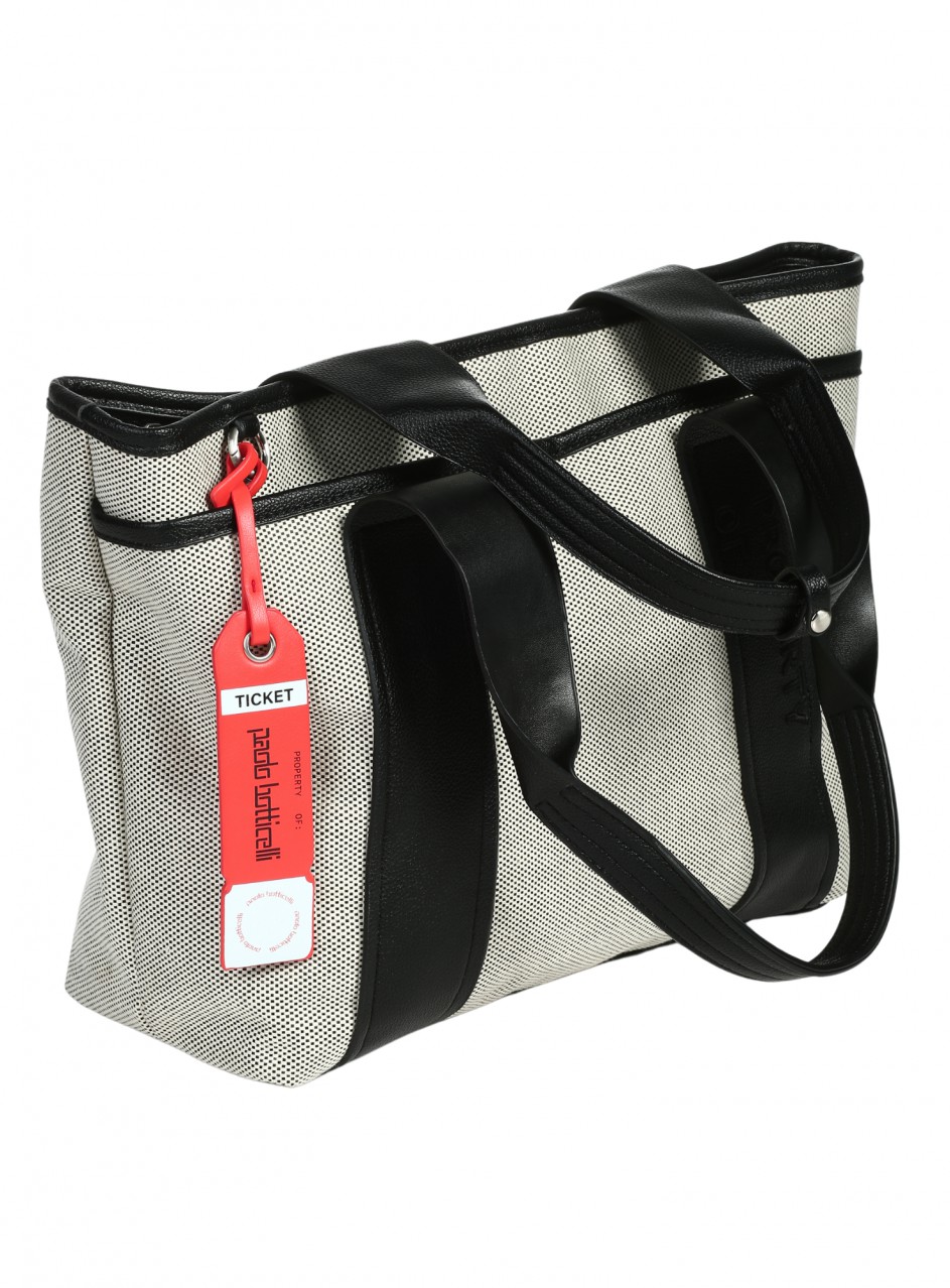 Ежедневна дамска чанта в сив/черен цвят 9Q-26163 grey