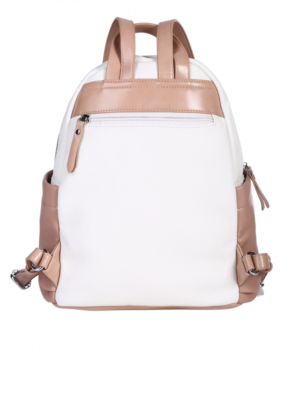 Ежедневна дамска раница в бяло/бежово 9Q-26168 white (25292)