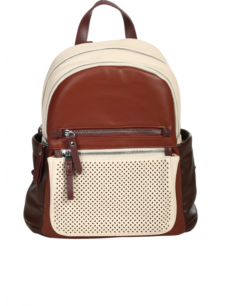 Ежедневна дамска раница в бежово/кафяво 9Q-26168 beige