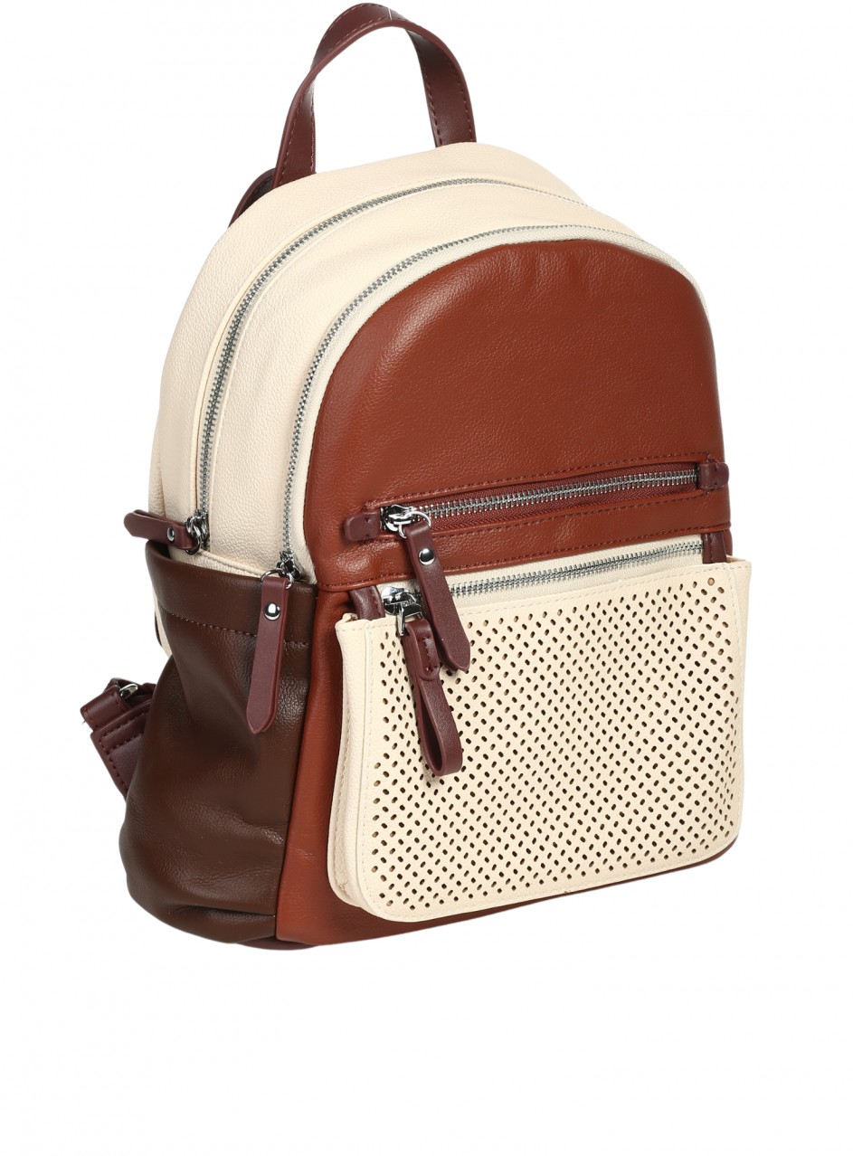 Ежедневна дамска раница в бежово/кафяво 9Q-26168 beige