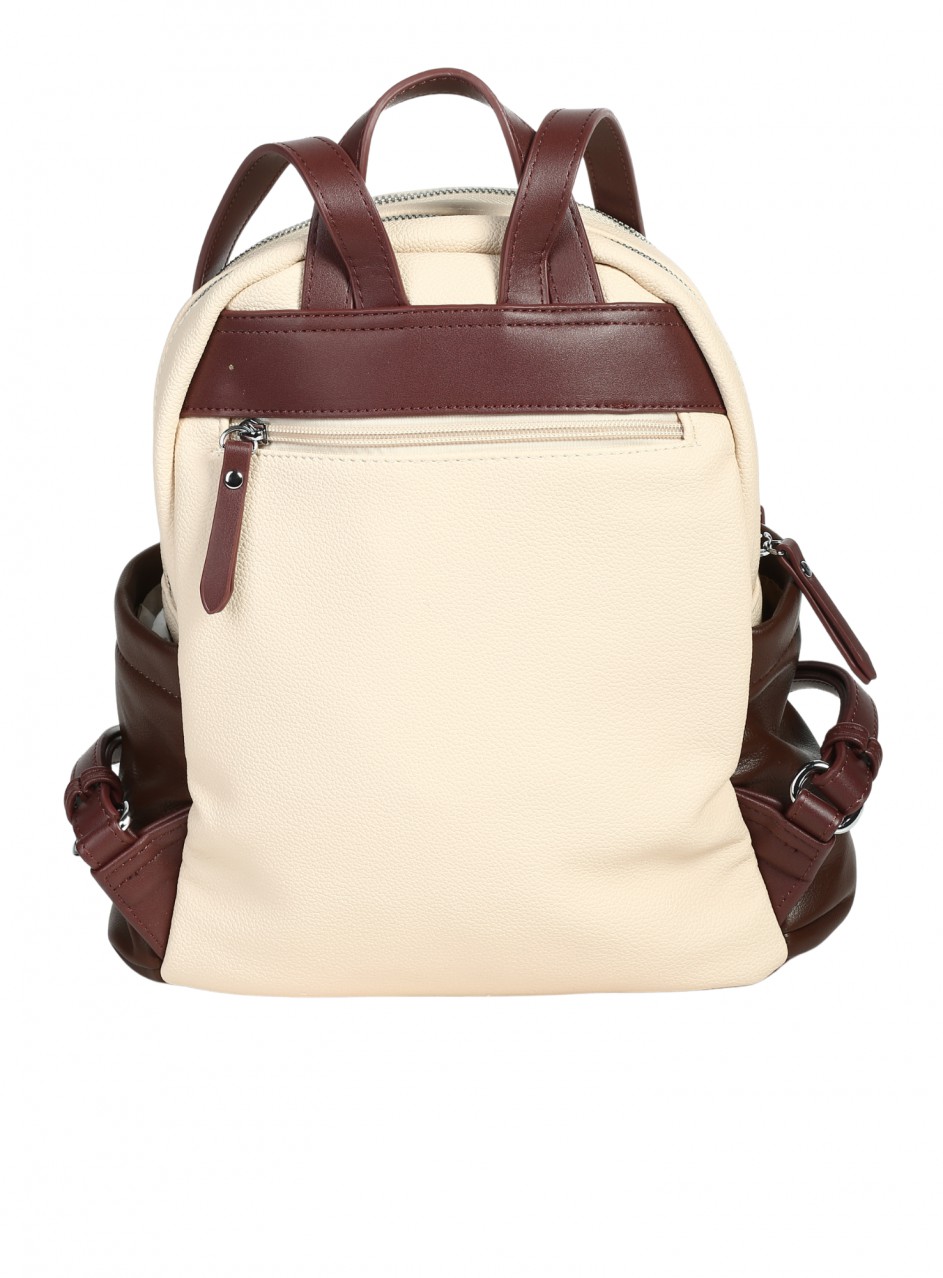 Ежедневна дамска раница в бежово/кафяво 9Q-26168 beige