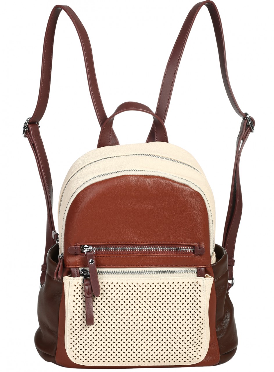 Ежедневна дамска раница в бежово/кафяво 9Q-26168 beige