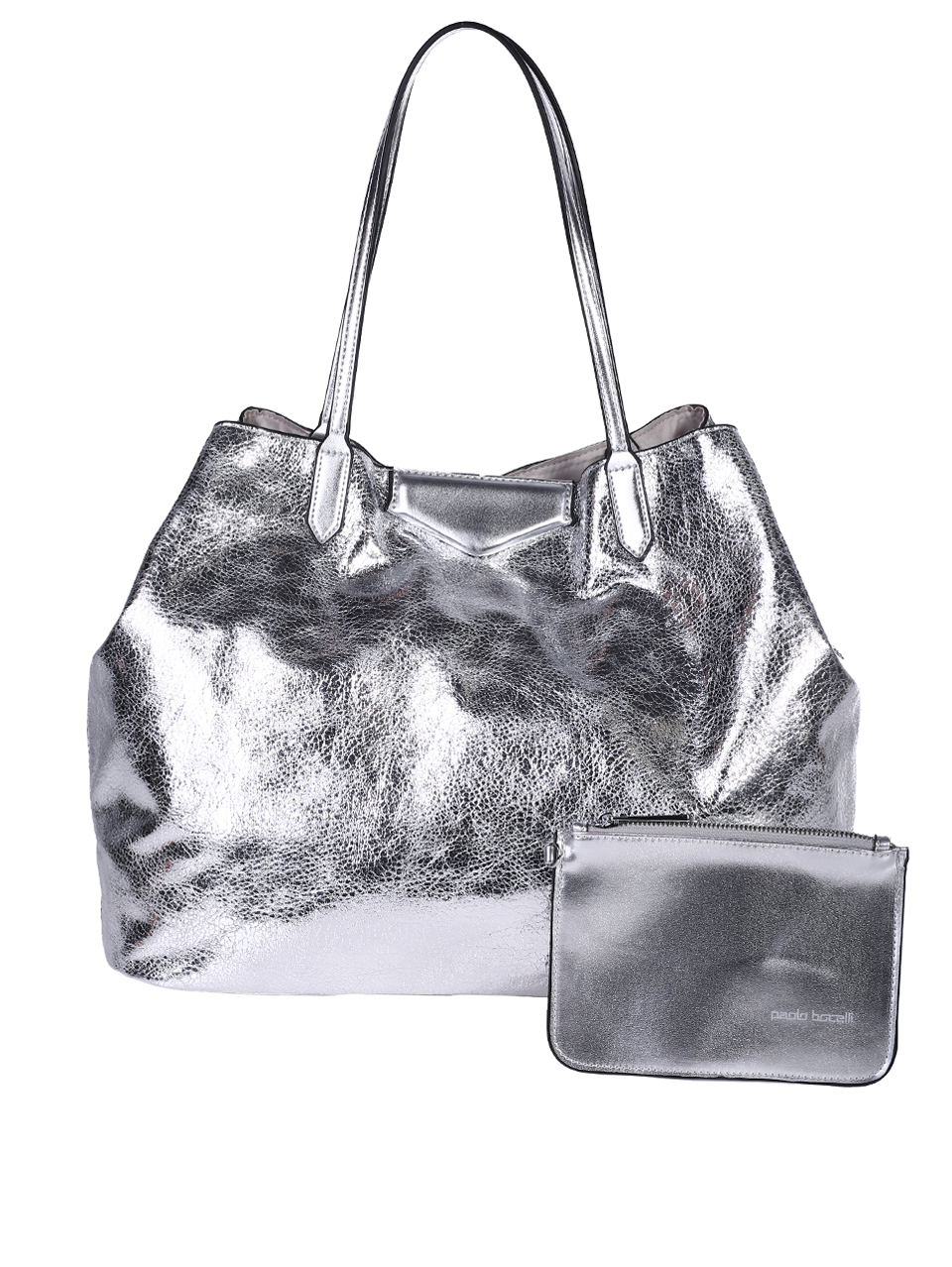 Ежедневна дамска чанта в сребристо 9Q-26170 silver (25296)