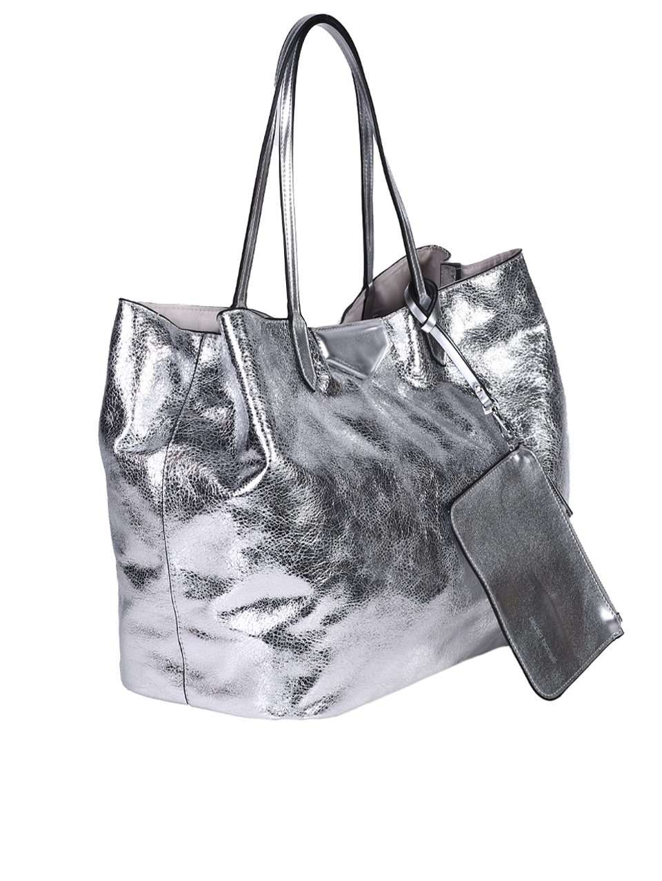 Ежедневна дамска чанта в сребристо 9Q-26170 silver (25296)