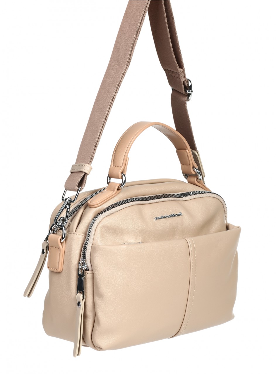 Ежедневна дамска чанта в бежово 9Q-26172 dark beige