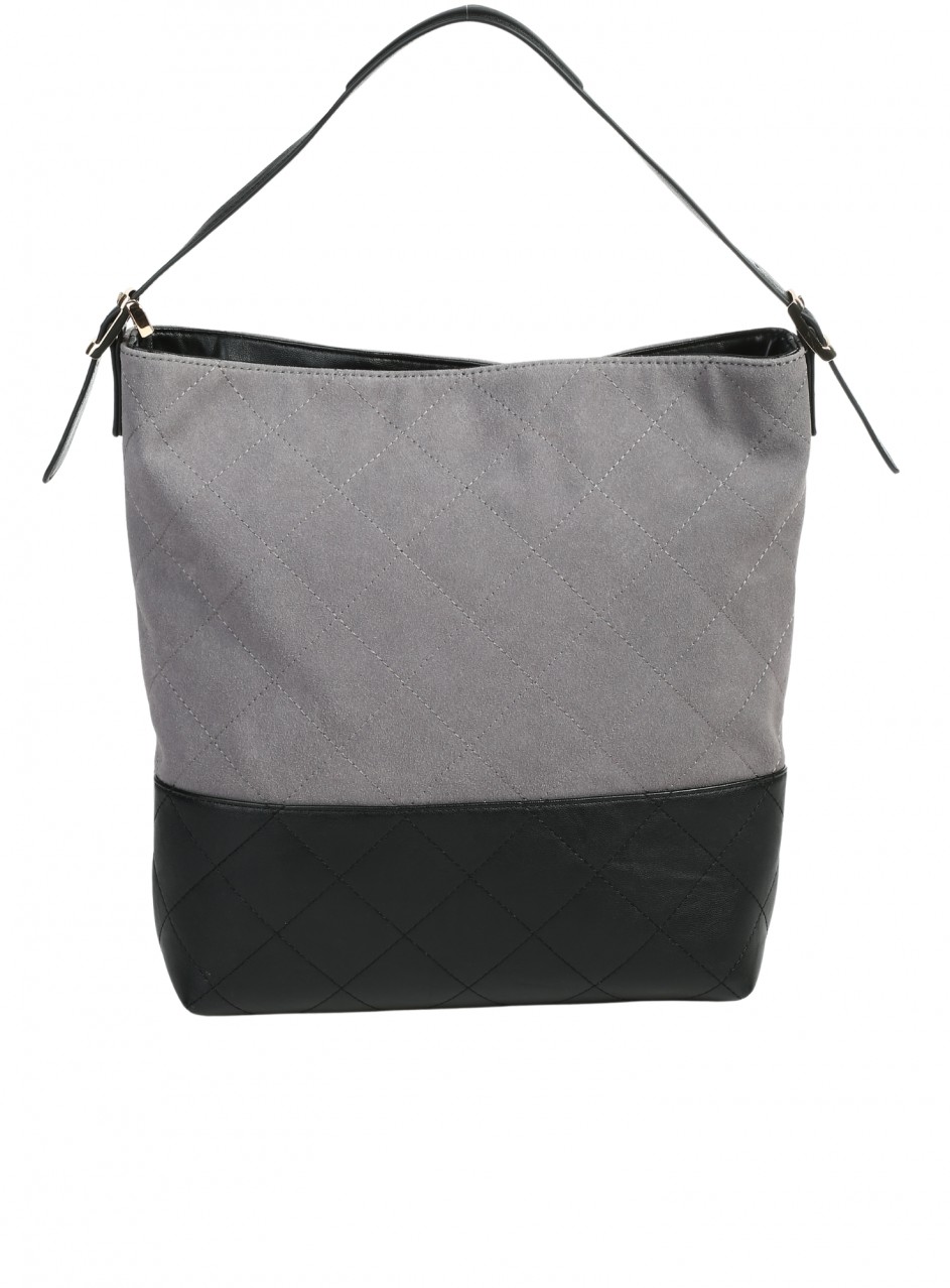Ежедневна дамска чанта в сиво/черно 9Q-26167 grey