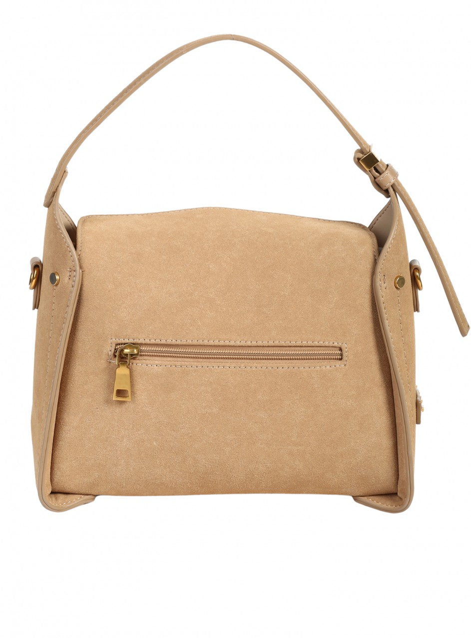 Ежедневна дамска чанта в бежов цвят 9Q-26188 beige