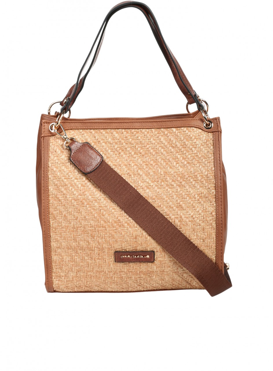 Ежедневна дамска чанта в кафяво/бежово 9Q-26160 brown