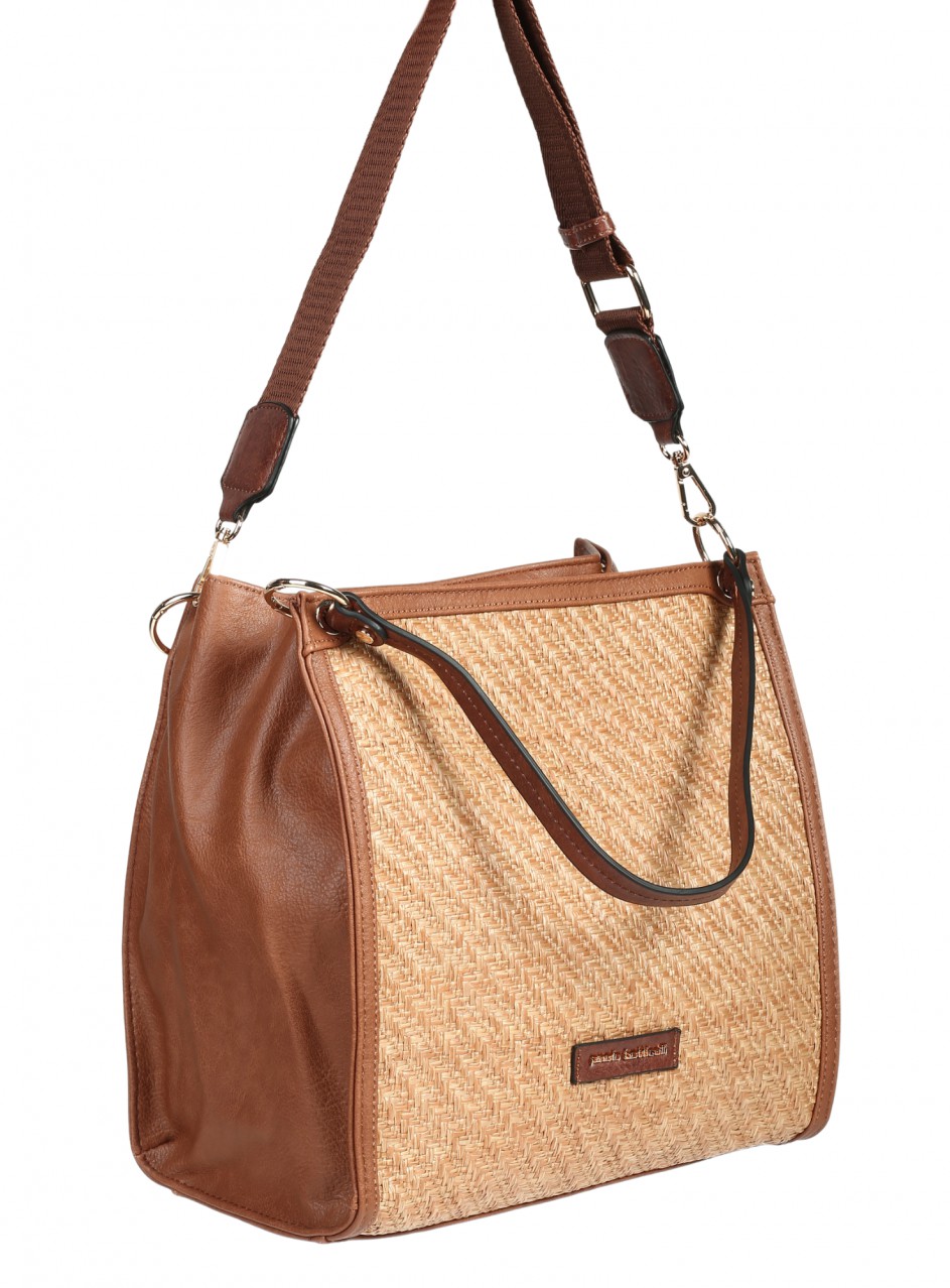 Ежедневна дамска чанта в кафяво/бежово 9Q-26160 brown