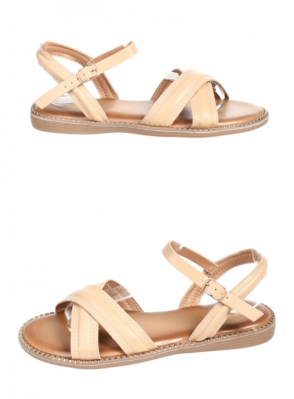Ежедневни дамски сандали в бежово 4C-26151 beige
