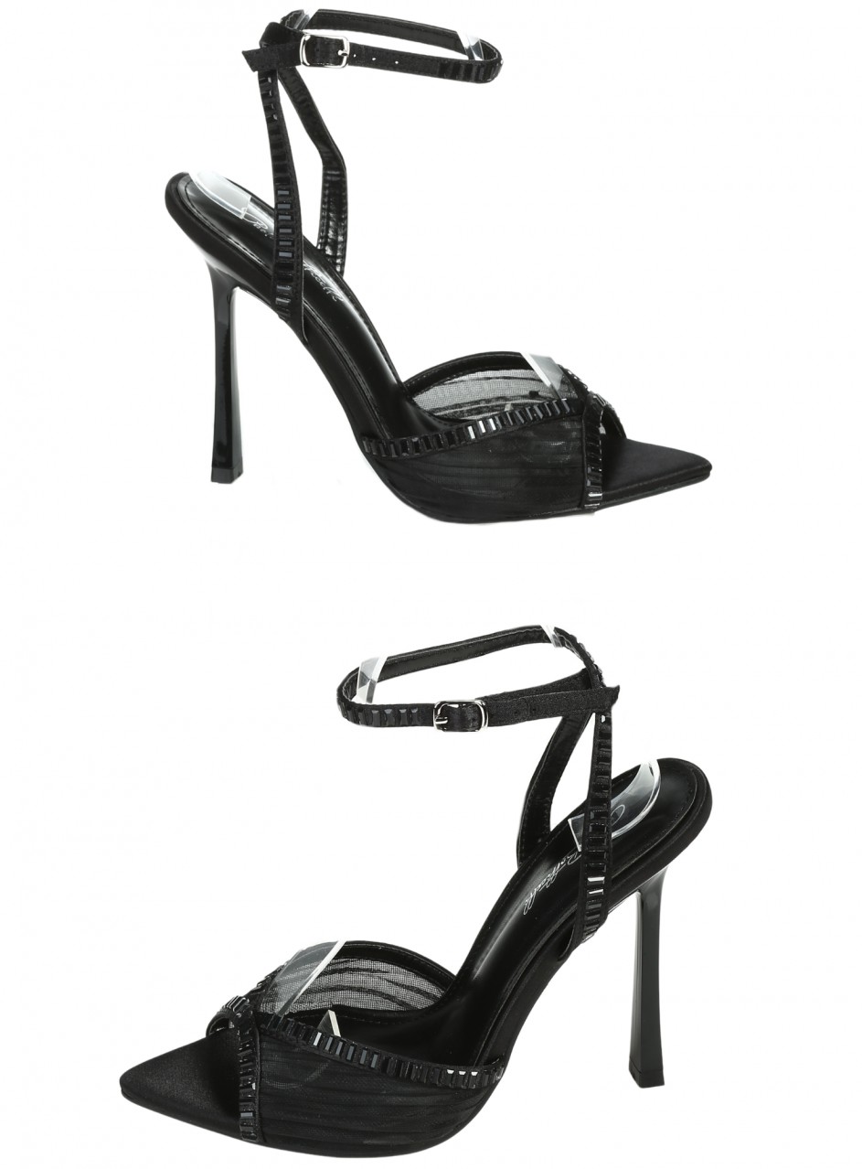 Елегантни дамски сандали на висок ток в черно 4M-26198 black