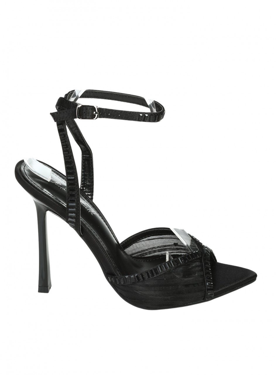 Елегантни дамски сандали на висок ток в черно 4M-26198 black