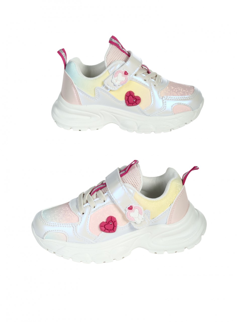 Ежедневни детски обувки в сив/розов цвят 18P-26126 multi
