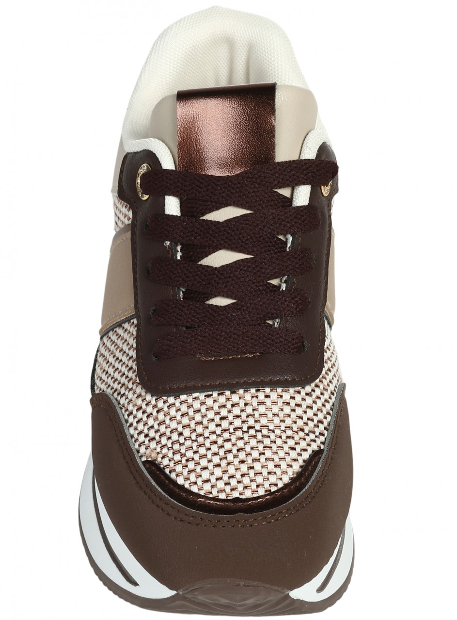 Ежедневни дамски обувки в кафяво/бежово 3U-26213 brown