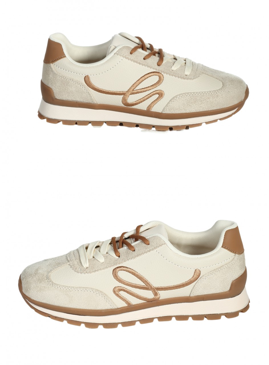 Ежедневни дамски обувки в бежово 3U-26214 beige