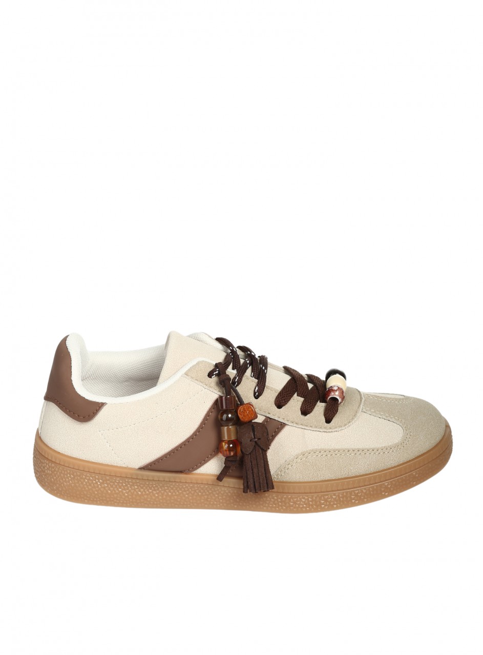 Ежедневни дамски обувки в бежов/кафяв цвят 3U-26215 beige/brown