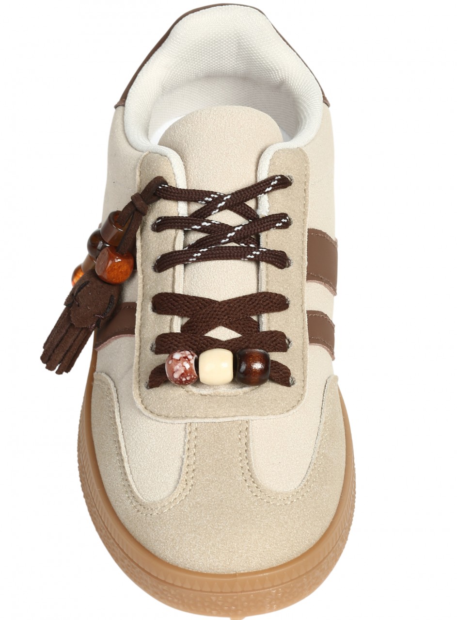 Ежедневни дамски обувки в бежов/кафяв цвят 3U-26215 beige/brown