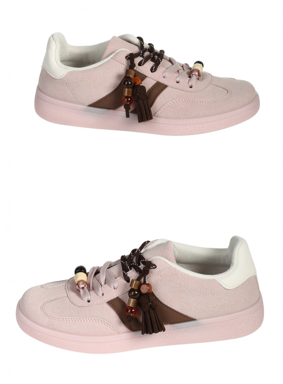 Ежедневни дамски обувки в розов/кафяв цвят 3U-26215 pink