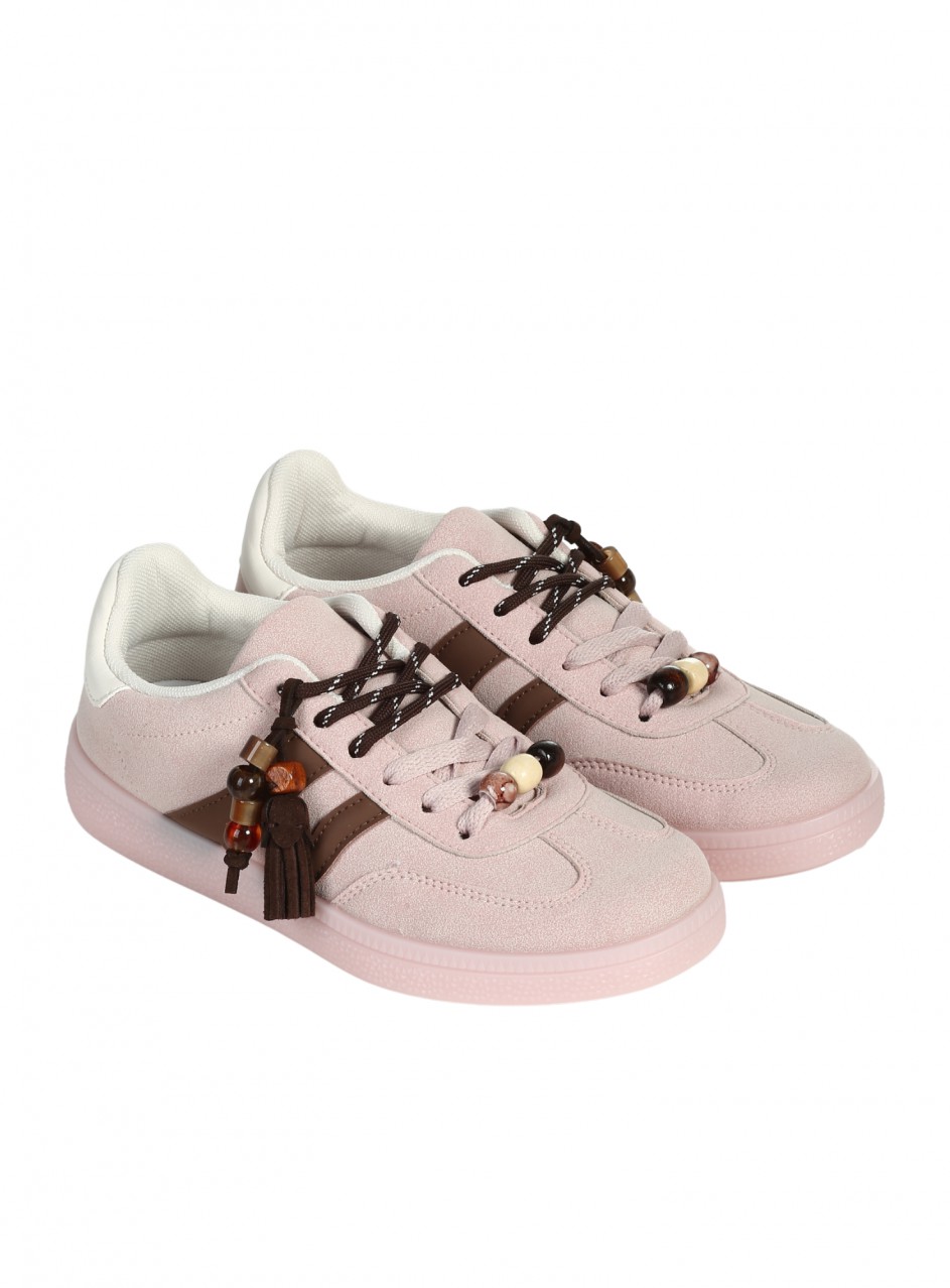 Ежедневни дамски обувки в розов/кафяв цвят 3U-26215 pink