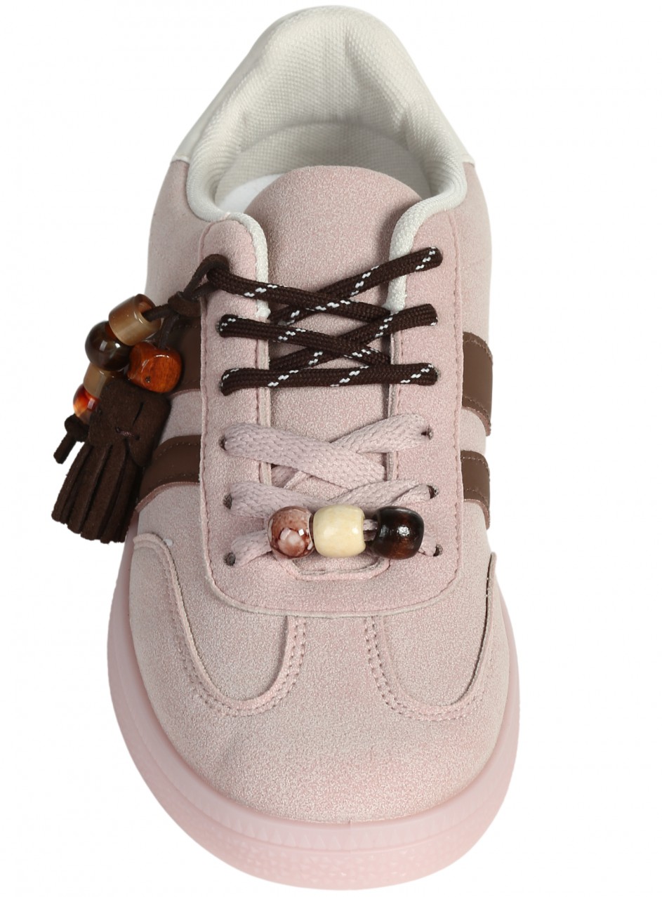 Ежедневни дамски обувки в розов/кафяв цвят 3U-26215 pink