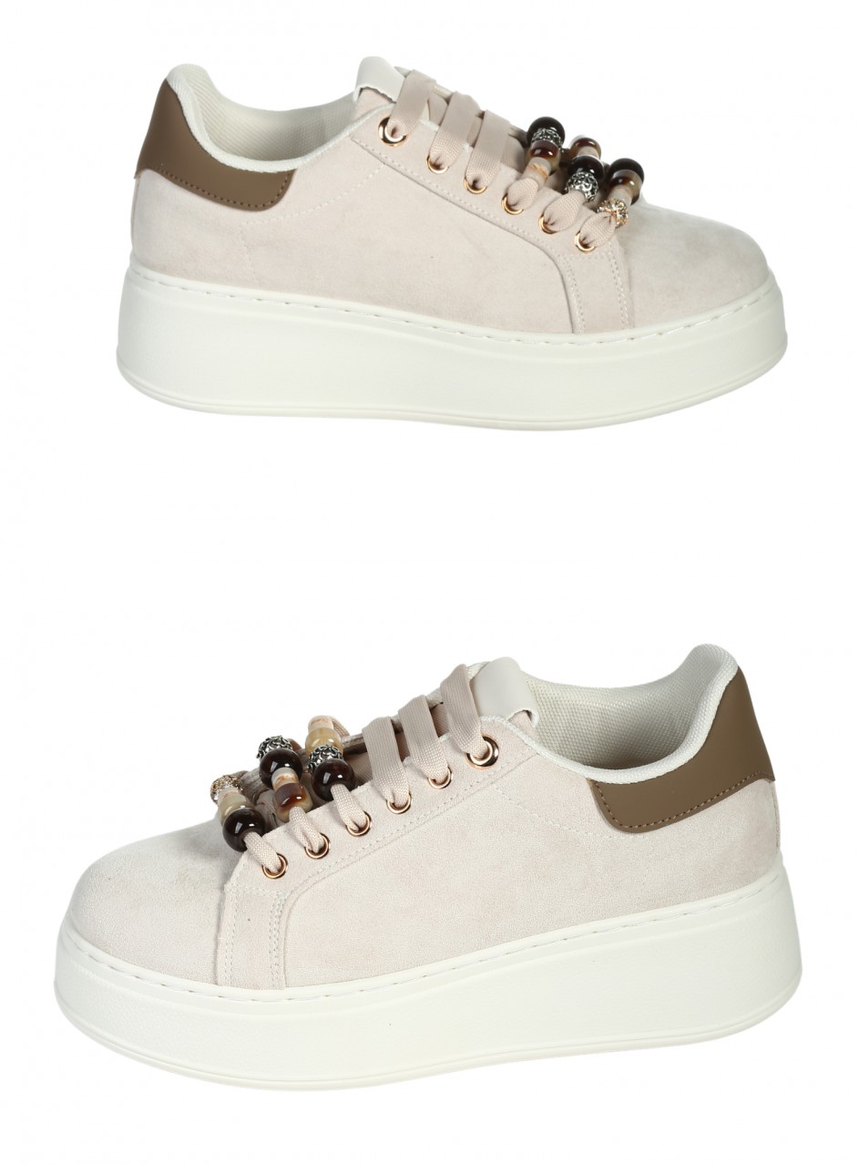 Ежедневни дамски обувки в бежово 3U-26216 beige