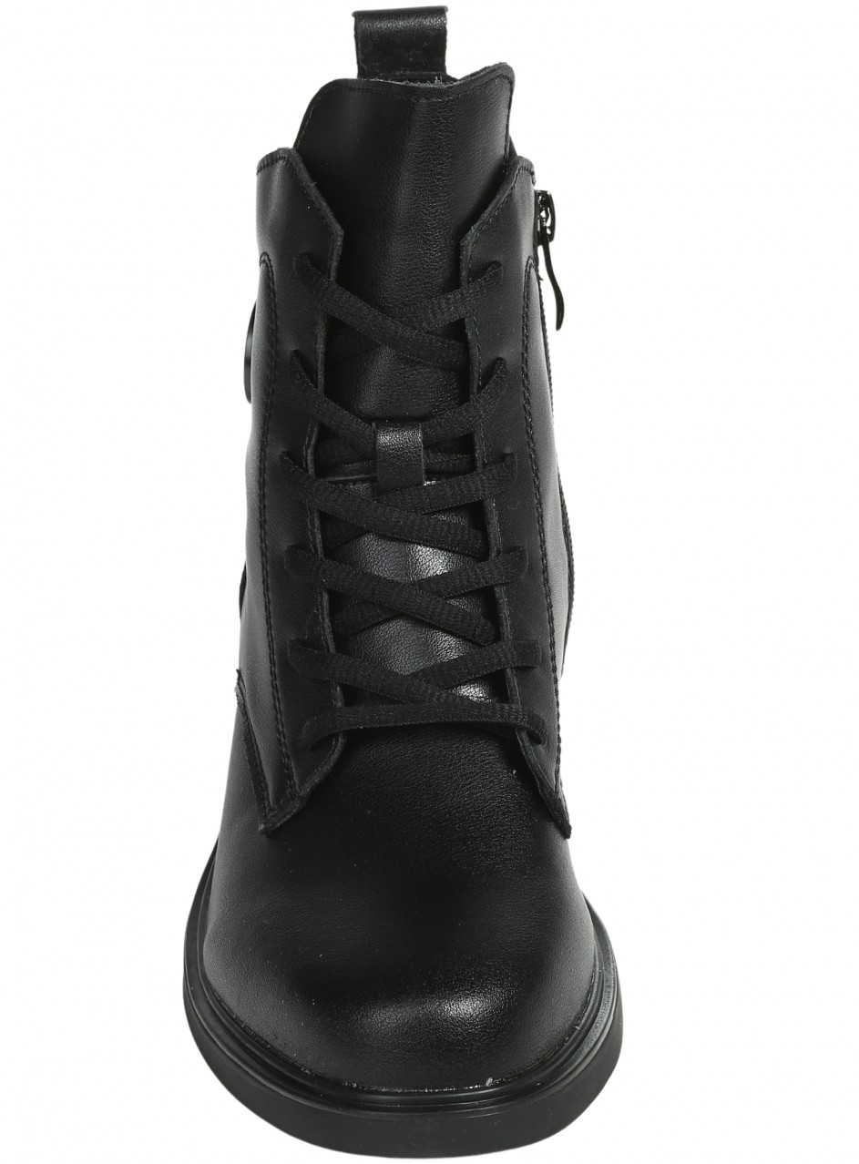 Ежедневни дамски боти от естествена кожа в черно 2AF-26516 black