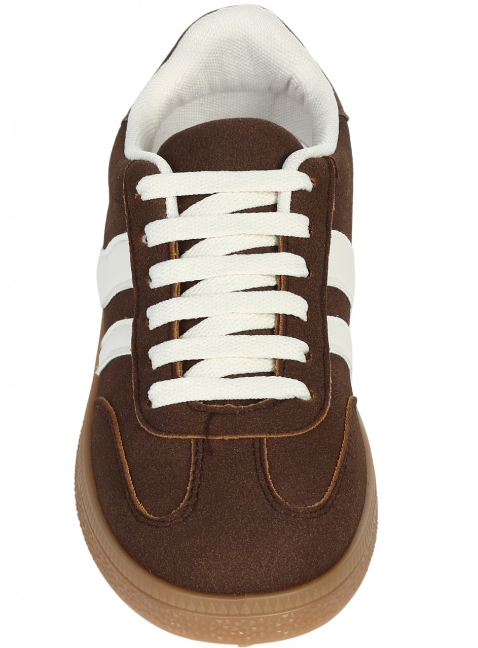 Ежедневни дамски обувки в кафяв/бежов цвят 3U-26215 coffee/beige S