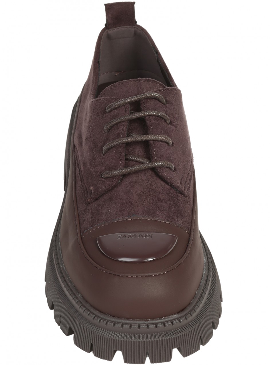 Ежедневни дамски обувки в кафяво 3C-26525 chocolate/brown