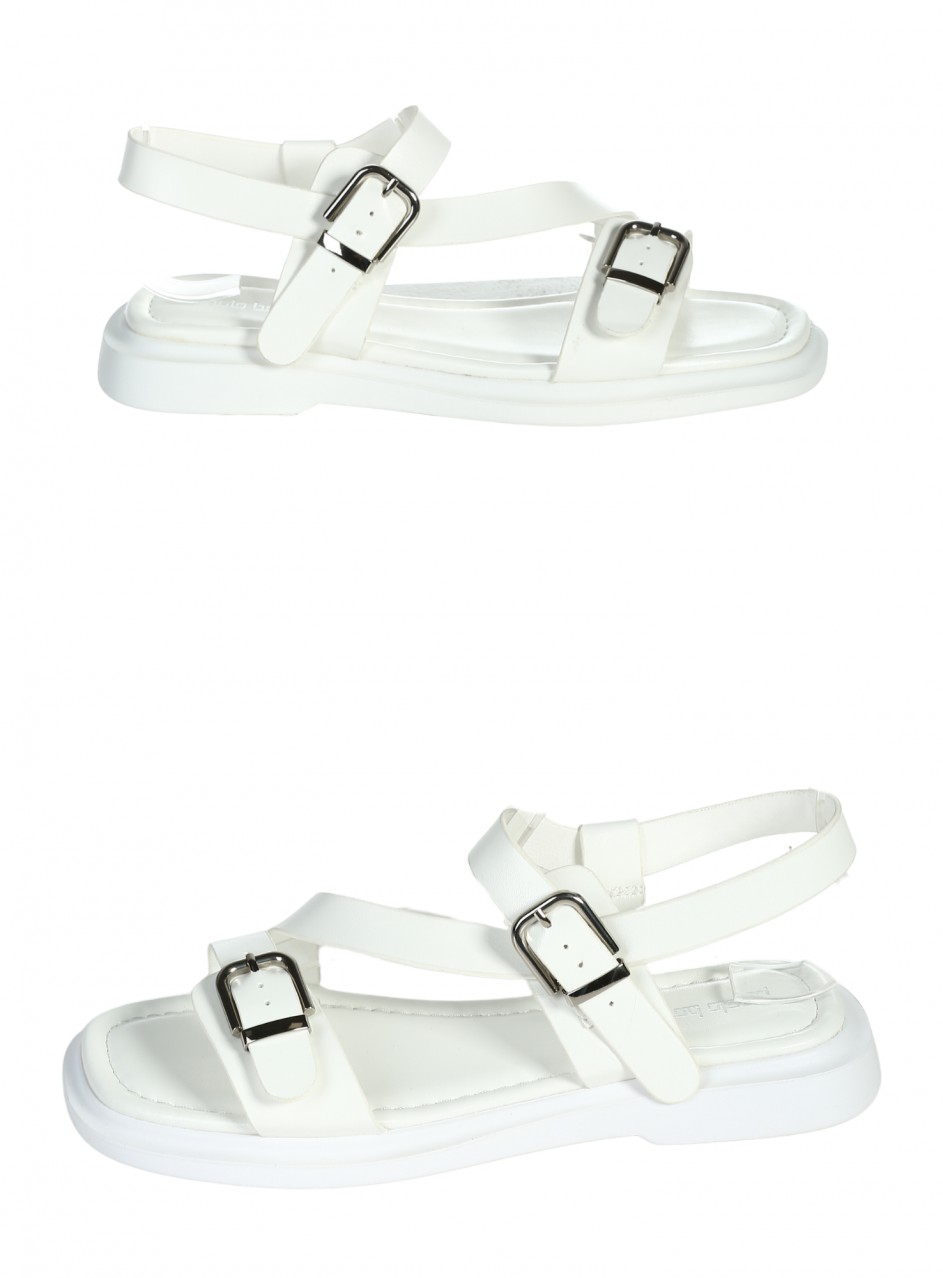 Ежедневни дамски сандали в бяло 4C-26189 white