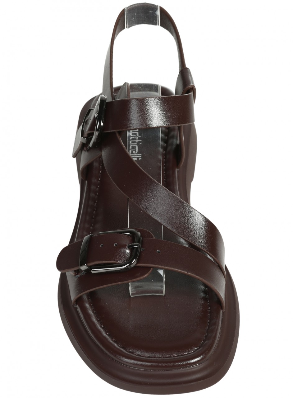 Ежедневни дамски сандали в кафяво 4C-26189 brown
