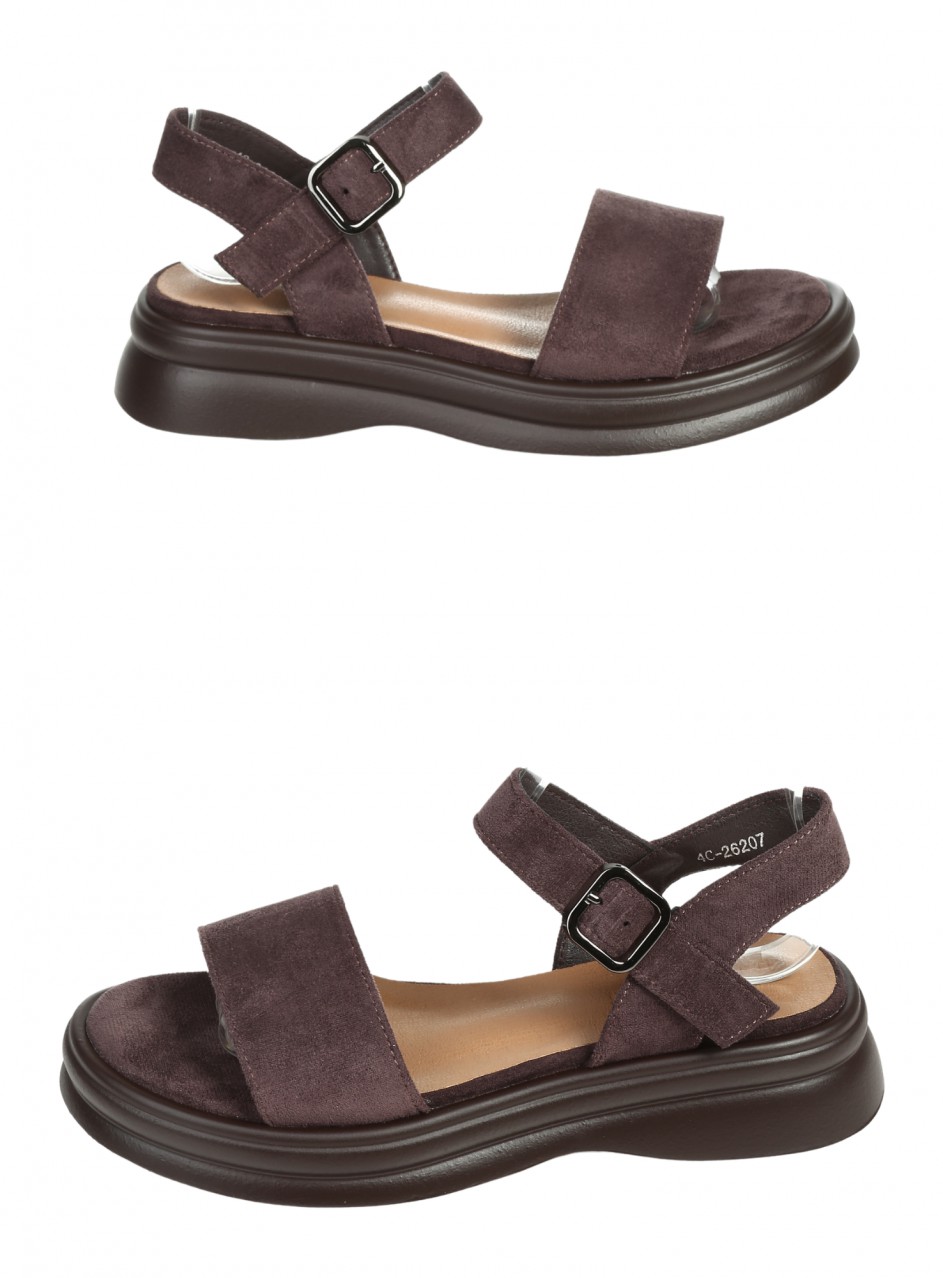 Ежедневни дамски сандали в кафяво 4C-26207 brown