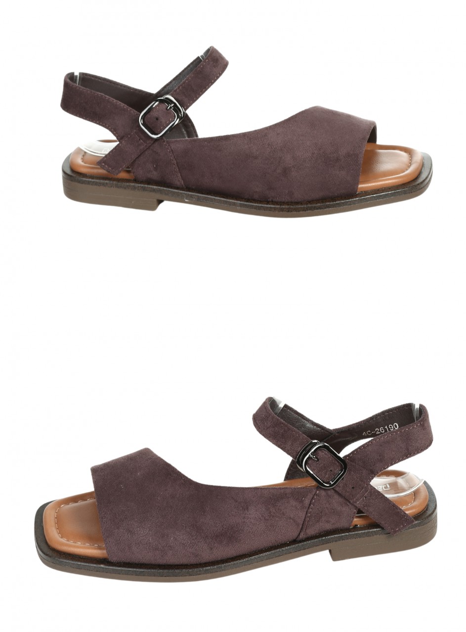 Ежедневни дамски сандали в кафяво 4C-26190 brown