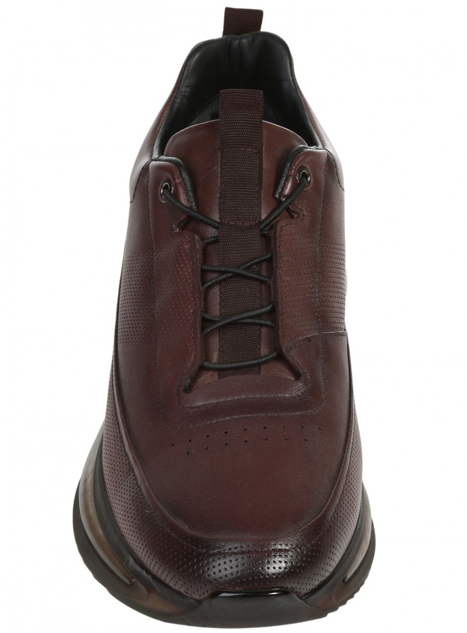 Ежедневни мъжки обувки от естествена кожа в кафяво 152-22053 brown