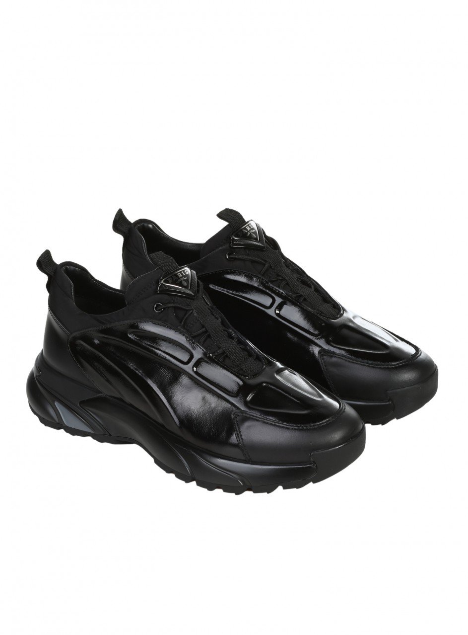 Ежедневни мъжки обувки от лак в черно 152-24111 black