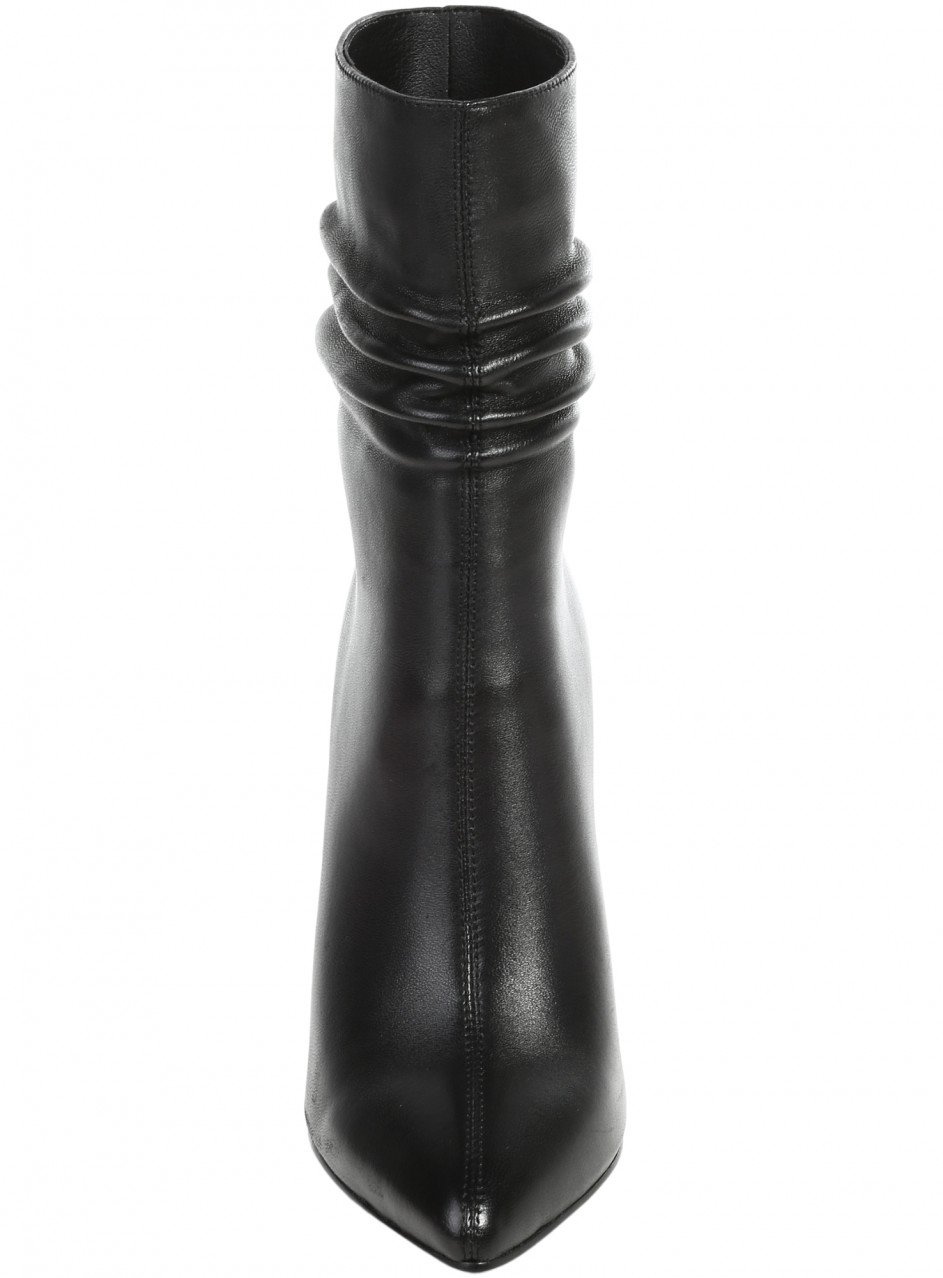 Елегантни дамски боти естествена кожа в черно 2I-26558 black leather