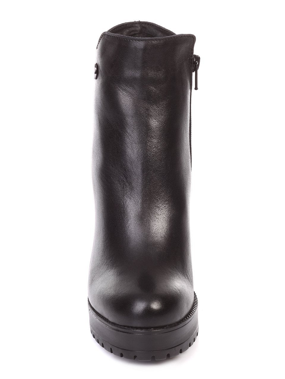 Елегантни дамски боти от естествена кожа 2AB-18624 в черен цвят