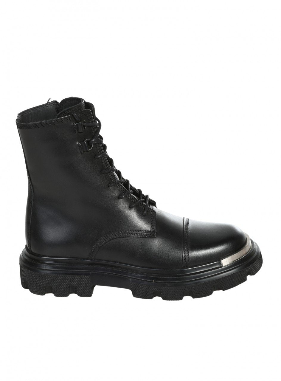 Ежедневни мъжки боти от естествена кожа в черно 152-152-20208 в черен цвят