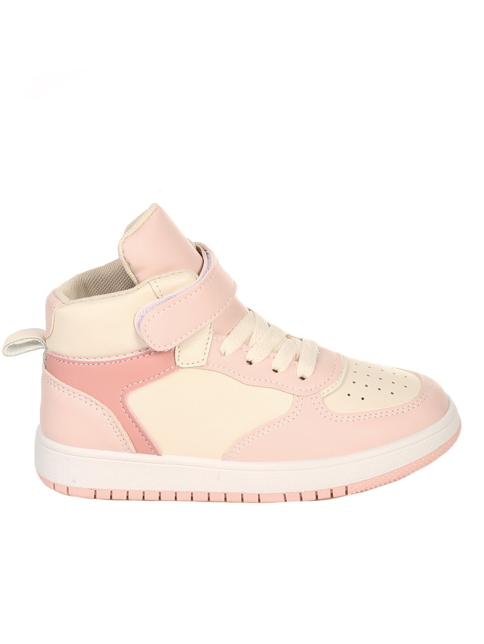 Ежедневни детски кецове в черно 19U-22538 в розов цвят