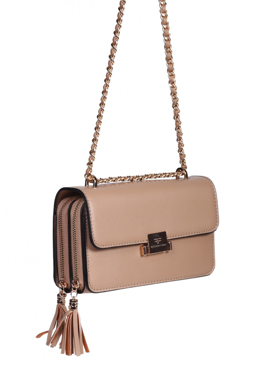 Ежедневна дамска чанта в кафяво 9V-25255 в каки цвят