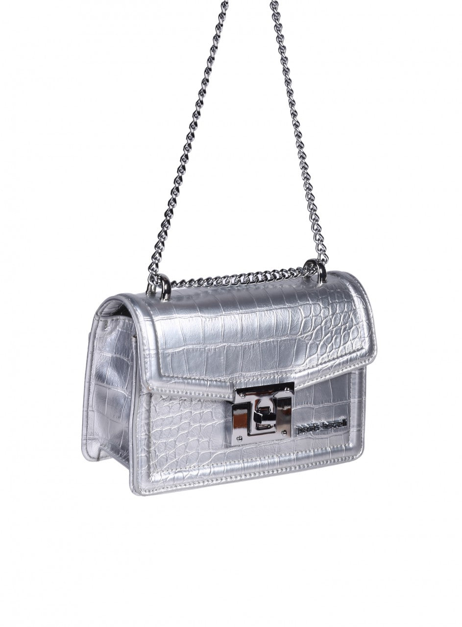 Ежедневна дамска чанта в сребристо 9Q-25295 в сребрист цвят