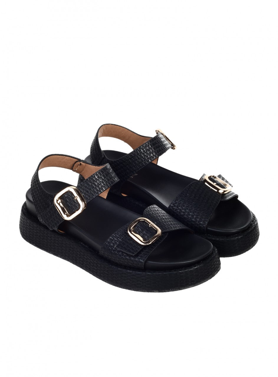 Ежедневни дамски сандали в черно 4H-25305 в черен цвят